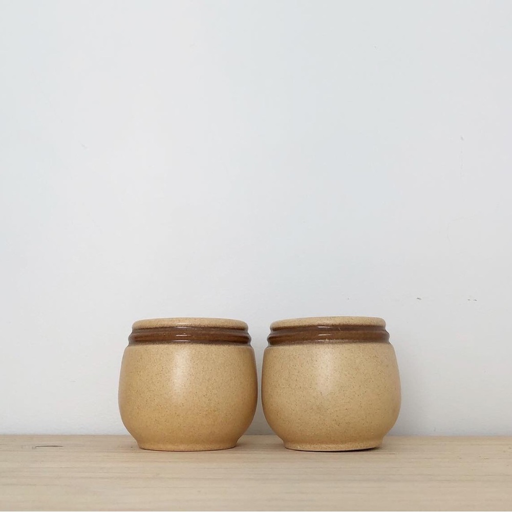 Vintage Céramique de Beauce St-Joseph Stoneware Salt & Pepper Shakers
